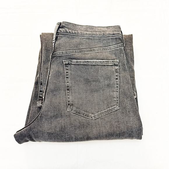 Banana Republic High-Rise Wide Leg Crop Charcoal Black Denim Jeans Size 30 - Picture 1 of 8